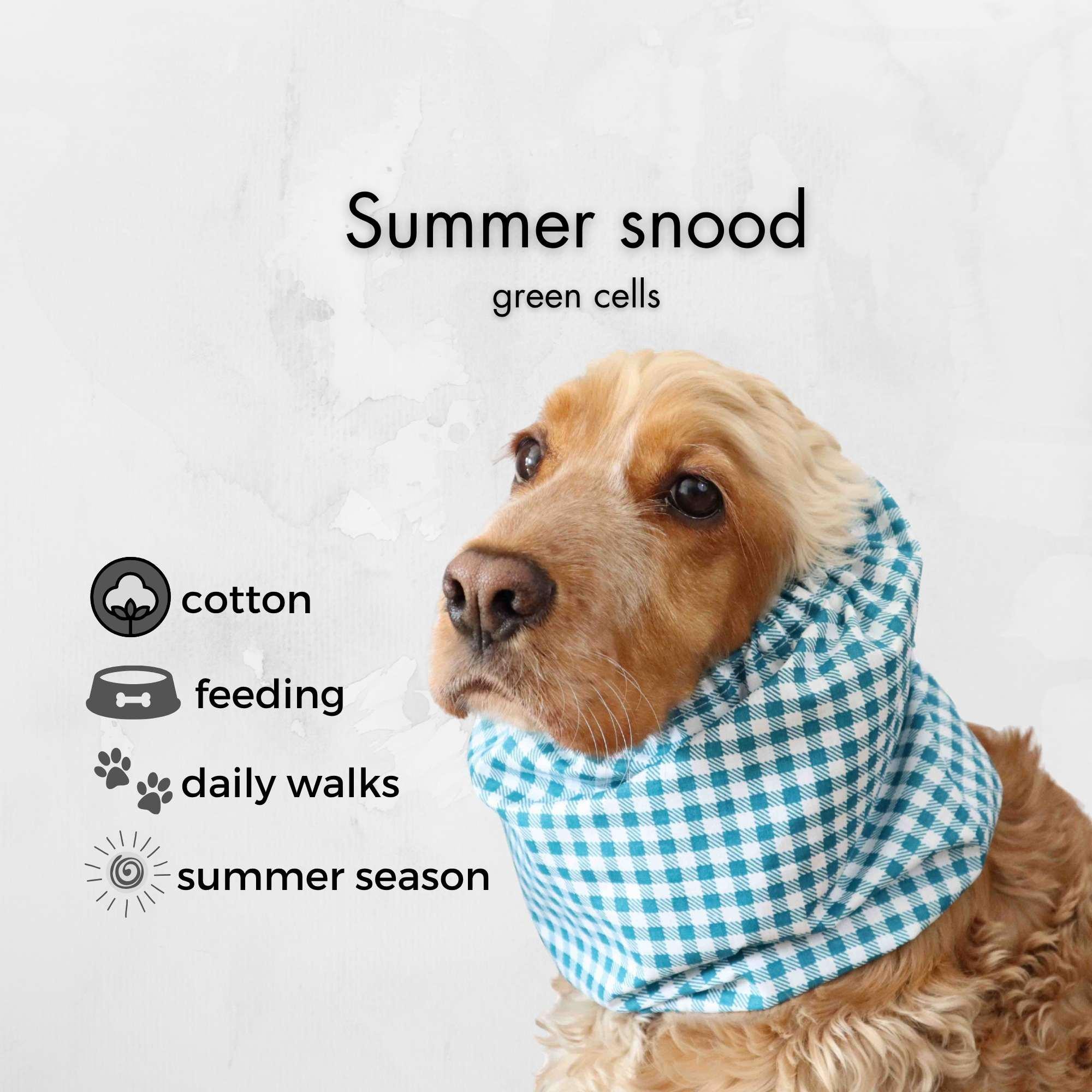Snood di cotone per cani / Snood per Cocker Spaniel / Snood per Basset Hound / Snood per Cavalier / Snood per cani dalle orecchie lunghe