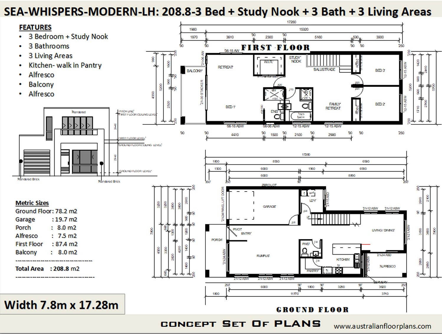 Planimetrie di case duplex-a schiera /Casa moderna a 2 piani 208 m2 / 2247 piedi quadrati / planimetrie a due piani / Planimetrie di casa a 2 piani /