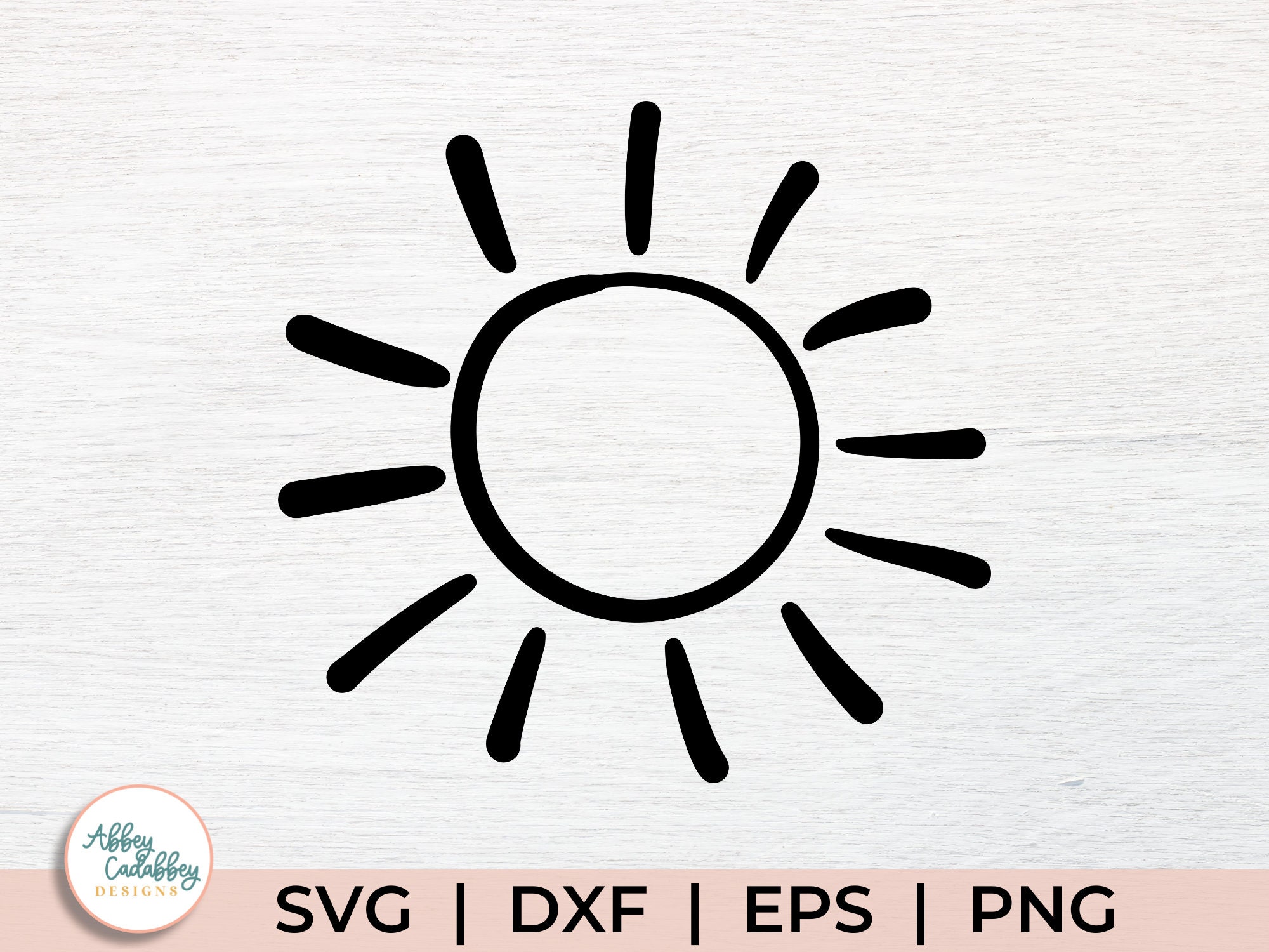 Sole SVG - Sole Svg - Sole disegnato a mano SVG - Sole estivo SVG - Estate Svg - Clipart sole - File di taglio sole - Camicia estiva Svg - Spiaggia Sv
