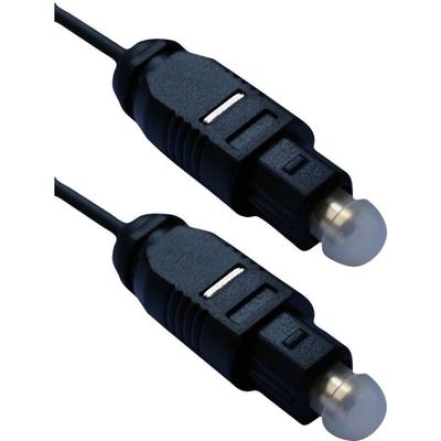 Qvs Toslink Digital/spdif Optical Ultrathin Audio Cable, 10'