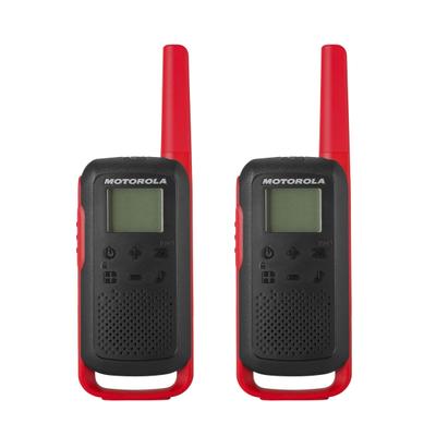 Motorola Talkabout 2-Way Radios, T210, Black/red, Pack Of 2 Radios