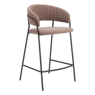 Zuo Josephine Counter- Stools, Brown, Set Of 2 Stools