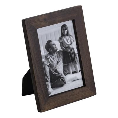 Realspace Acadia Wood Picture Frame, 5-3/4" X 7-3/4", Matted For 4" X 6", Walnut