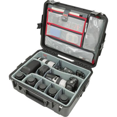 Skb Cases Protective Electronic Device Case With Padded Dividers, 7-1/2" X 16" X 21", Black
