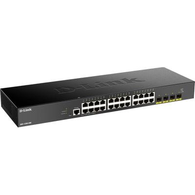D-Link 28-Port 10-Gigabit Smart Managed Switch - 28 Ports - Manageable - 3 Layer Supported - Modular - 30.60 W Power Consumption - Twisted Pair, Optical Fiber