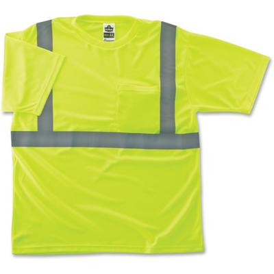 Ergodyne Glowear 8289 Type R Class 2 T-Shirt, 3X, Reflective Lime