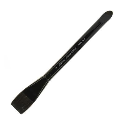 Silver Brush 3008S Black Velvet Series Paint Brush, 1", Square Wash Bristle, Squirrel Hair/synthetic Filament, Multicolor