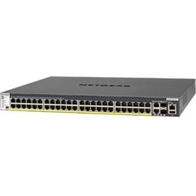 Netgear M4300 48X1G Poe Stackable Managed Switch With 2X10Gbase-T And 2Xsfp (1;000W Psu) - 50 Ports - Manageable - 10 Gigabit Ethernet, Gigabit Ethernet - 10Gbase-T, 10Gbase-X, 1000Base-T - 3 Layer Supported