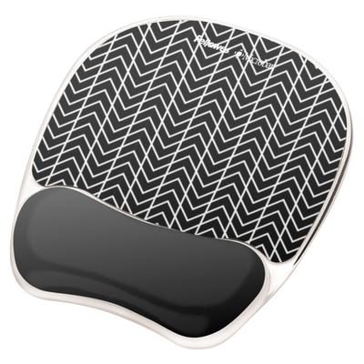 Fellowes Photo Gel Mouse Pad And Wrist Rest With Microban Chevron Pattern