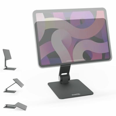 Plugable Magnetic Tablet Holder For Ipad Stand Compatible With Magsafe Ipad Pro 11" And Ipad Air 10.9" - Portable Foldable 360° Rotating Stand