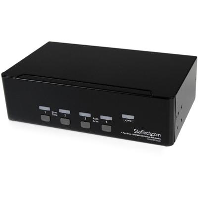 Startech.com 4-Port Dual Kvm Switch With Audio For Dvi Computers - Built-In Usb Hub (Sv431Dd2Dua) - Kvm / Audio / Usb Switch - 4 X Kvm / Audio / Usb