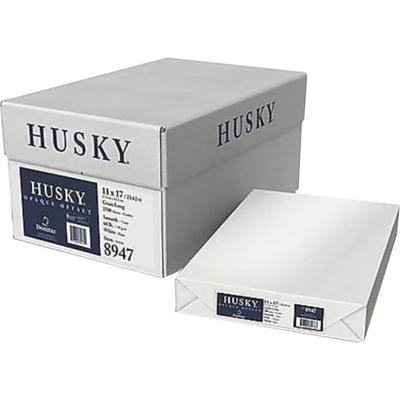 Domtar Husky Opaque Offset Multi-Use Printer & Copy Paper, White, Tabloid (11" x 17"), 2500 Sheets Per Case, 60 Lb, 94 Brightness, Case Of 5 Reams