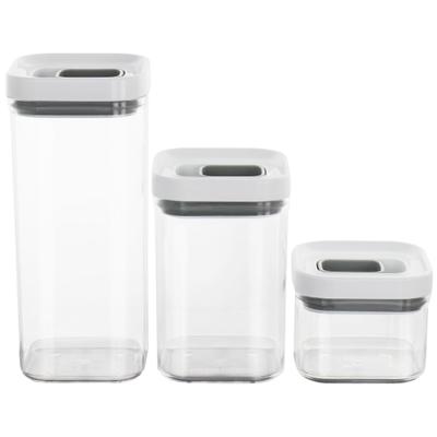 Martha Stewart Siobhan 3-Piece Acrylic Storage Container Set, 9-5/8