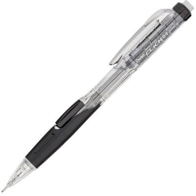Pentel Twist-Erase Click Mechanical Pencils, 2 Hb Lead, Bold Point, 0.9 Mm, Transparent Black Barrel, Box Of 12