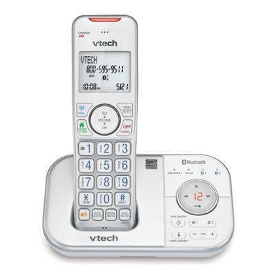 Vtech Bluetooth Dect 6.0 Expandable Cordless Phone With Connect To Cell And Digital Answering System, Vt Vs112-17