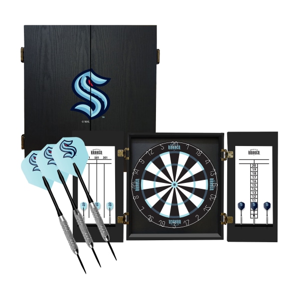 Imperial Nhl Fan's Choice Dartboard Set, 21-1/2"h X 19-3/4"w X 3-1/2"d, Seattle Kraken