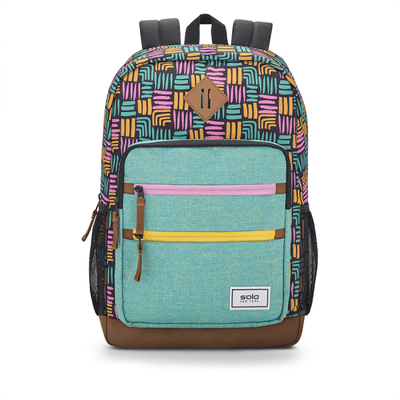Solo New York Re:fresh Backpack With 15.6" Laptop Pocket, 40% Recycled, Teal