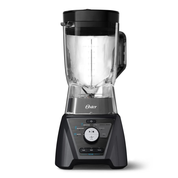 Oster Texture Select 8-Cup 1200W All Metal Drive Plastic Jar Blender With 9 Settings, Brushed Silver