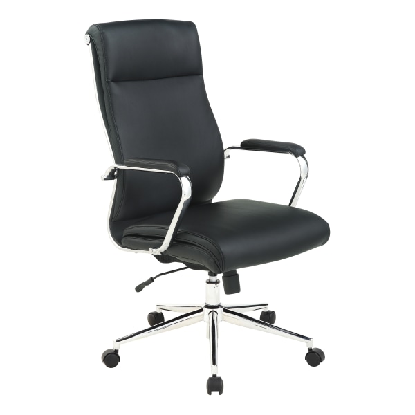 Office Star Dillon Ergonomic Antimicrobial Fabric High-Back Manager's Office Chair, Black