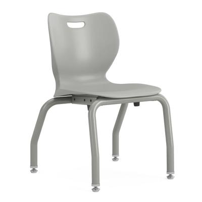 Hon Smartlink Plastic 4-Leg Stackable Chairs, Platinum, Set Of 4 Chairs, Honss4L14Aeptpl