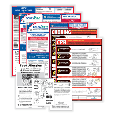Complyright Restaurant Federal (Bilingual) And State (English) Labor Law 1-Year Poster Service, South Dakota