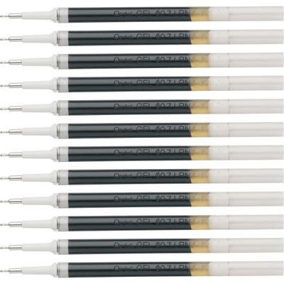 Pentel Energel Retractable Liquid Pen Refills, Medium Ballpoint, 0.70 Mm, Black, Box Of 12 Refills