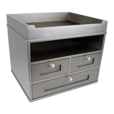 Victor Tidy Tower Desk Organizer, 10 3/4"h X 12 3/10"w X 10 3/4"d, Classic Silver