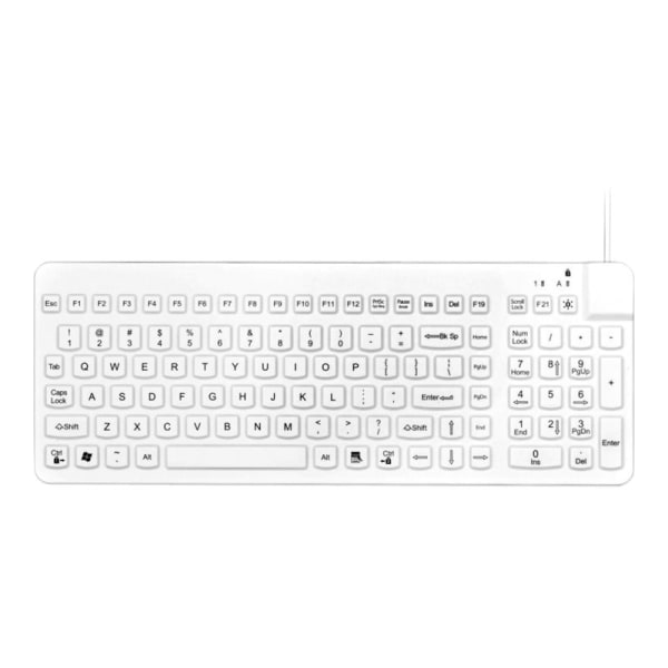 Man & Machine Low Profile Premium Waterproof Disinfectable Keyboard - Cable Connectivity - Usb Interface - English, French - Computer - Pc, Mac