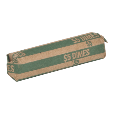 Sparco Flat Coin Wrappers - 1000 Wraps Total $5.0 In 50 Coins Of 10% Denomination - 60 lb Paper Weight - Kraft - Green
