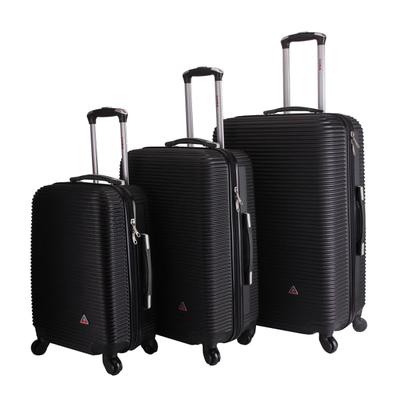 Inusa Royal Abs Rolling Luggage Set, Black, Set Of 3 Pieces