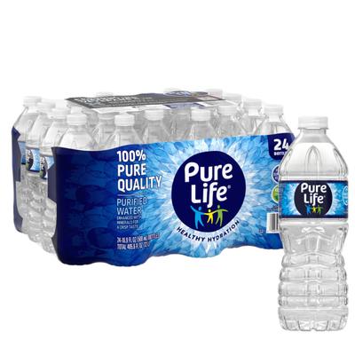 Pure Life Purified Water, 16.9 Oz, Case Of 24 Bottles