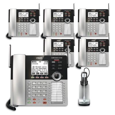 Vtech Cm18445 4-Line Small Business Office Phone System, 5-In-1 Bundle
