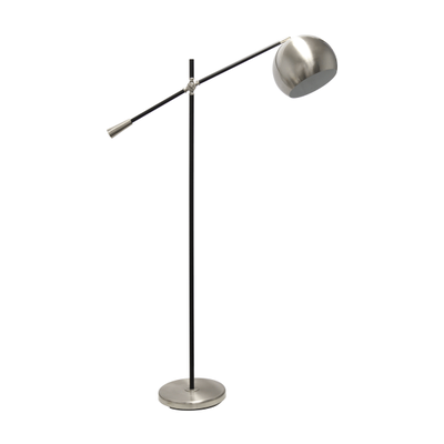 Lalia Home Swivel Floor Lamp, 59"h, Brushed Nickel/matte Black