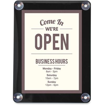 Deflecto Double-Sided Window Display Sign - 1 Each - Come In, We're Open Print/message - 8.5