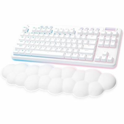 Logitech G715 Wireless Mechanical Gaming Keyboard Withtactile Switches (Gx Brown), And Keyboard Palm Rest - White Mist - Keyboard - Tenkeyless - Backlit