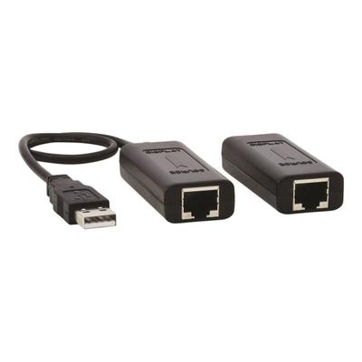 Tripp Lite Usb Over Cat5/cat6 Extender Kit 1-Port With Power Over Cable - Usb 2.0, Up To 164 Ft(50 M), Black - Usb Extender - Usb, Usb 2.0 - Over Cat 5/6