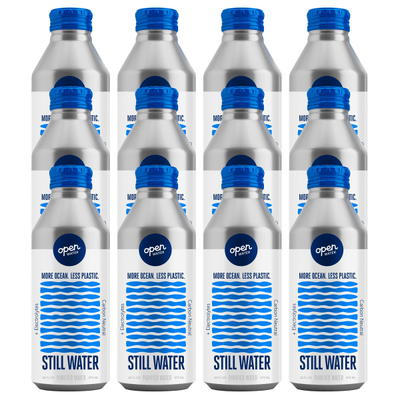 Open Water Still Bottled Water With Electrolytes, 16 Oz, Case Of 12