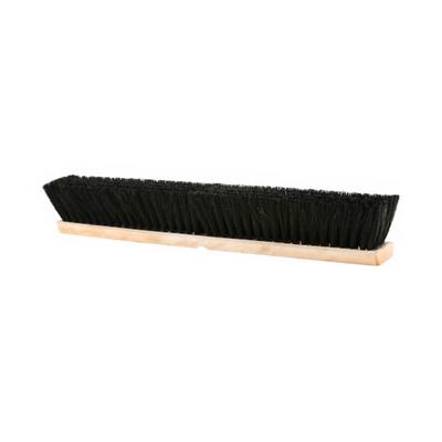 Globe Commercial Products Push Broom Head, Tampico Fill, 3-1/2" X 24", Beige/brown/black