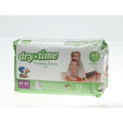 Drytime Disposable Training Pants, X-Large, 4T - 5T, White, 13 Training Pants Per Bag, Case Of 8 Bags