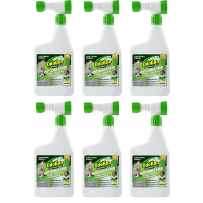 Odoban Outdoor And Yard Odor Eliminator, Clean Fresh Scent, 32 Oz, Set Of 6 Bottles