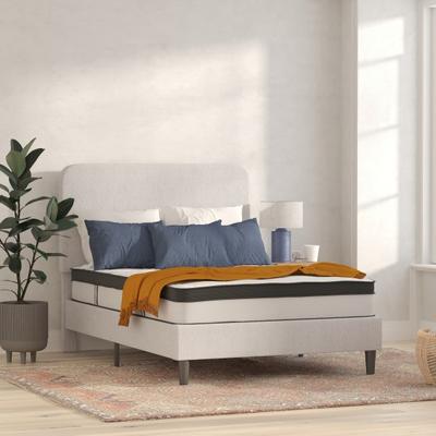 Flash Furniture Capri Hybrid Mattress, Full Size, 10"h X 54-1/4"w X 75-1/2"d, White
