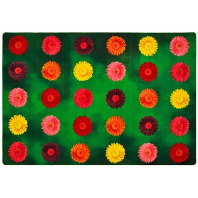 Carpets For Kids Pixel Perfect Collection Flower Power Seating Rug, 8'x 12', Multicolor