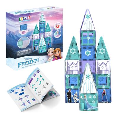 Tytan Toys Disney Frozen Castle Magnetic Tile Blocks Kit, Assorted Colors, Kit Of 68 Pieces