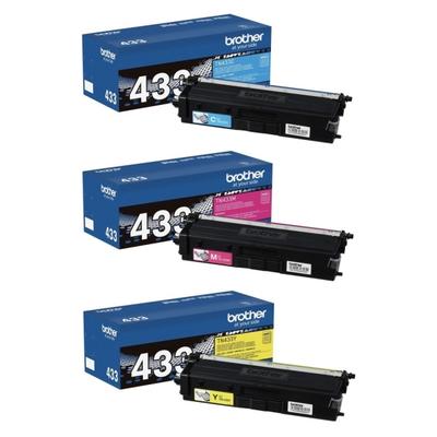 Brother Tn433 High-Yield Cyan, Magenta, Yellow Toner Cartridges, Pack Of 3, Tn433Cmy-Od