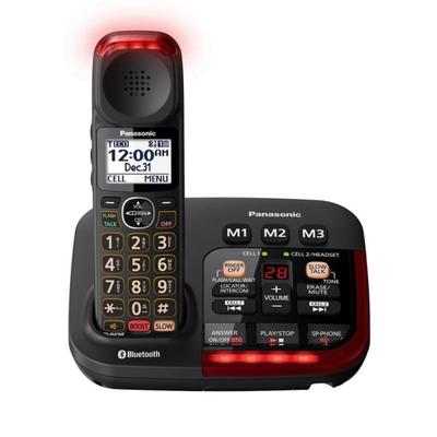 Panasonic Amplified Bluetooth Cordless Phone, Black, Kx-Tgm430B