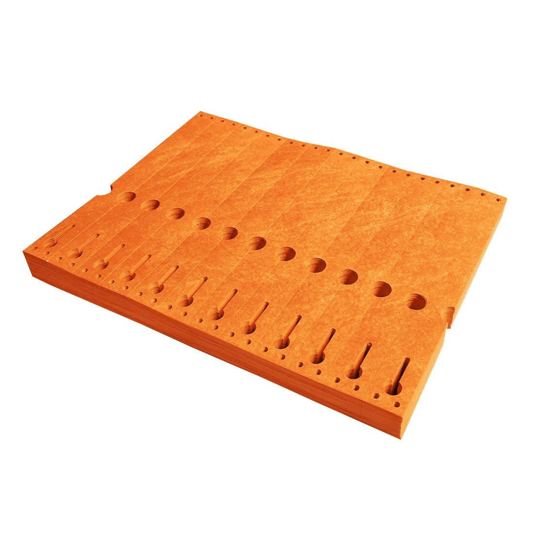 CombiCraft Tyvek Schlaufenetiketten - 220 x 25,4 mm - 1000 Stück - Orange - 105 g/m² Tyvek - Geeignet für Matrixdrucker Image