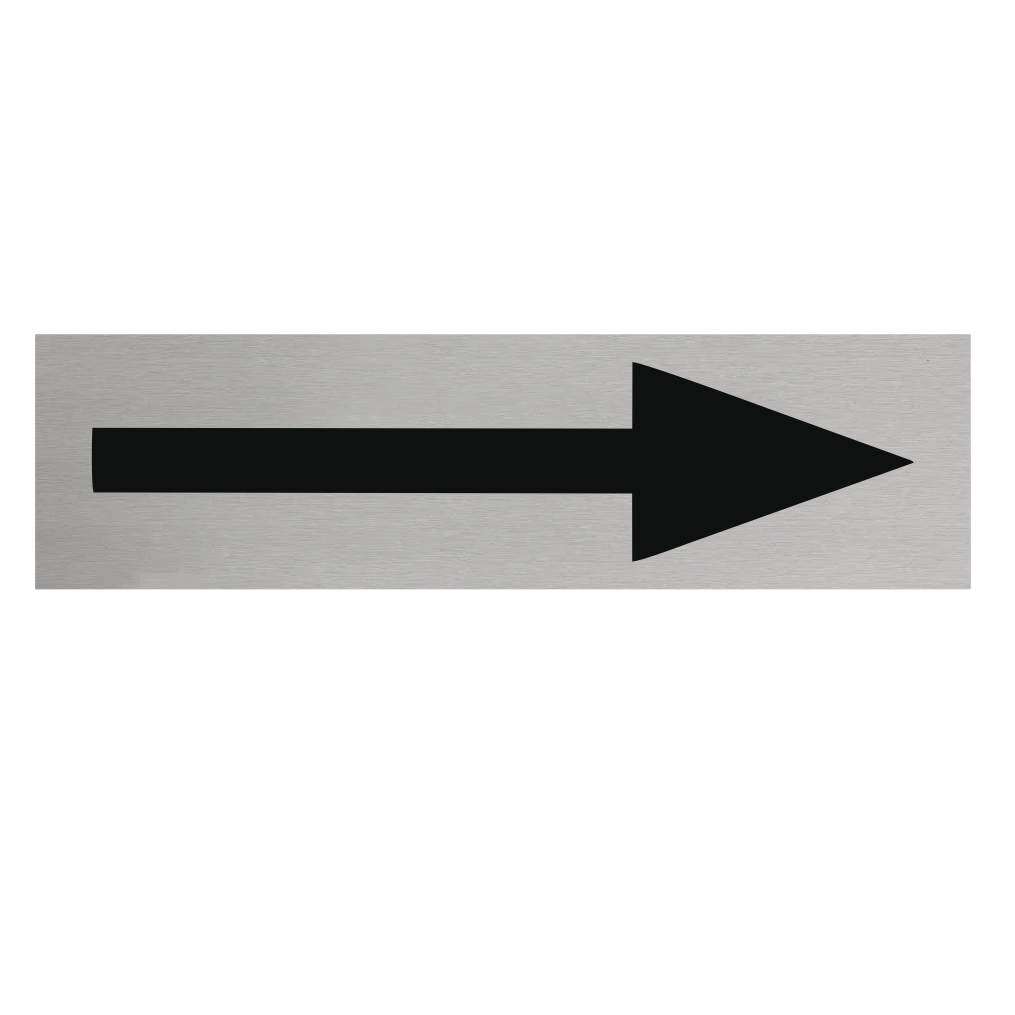 CombiCraft Aluminium Türschild Pfeil 165x45mm mit 3M-Tape Image