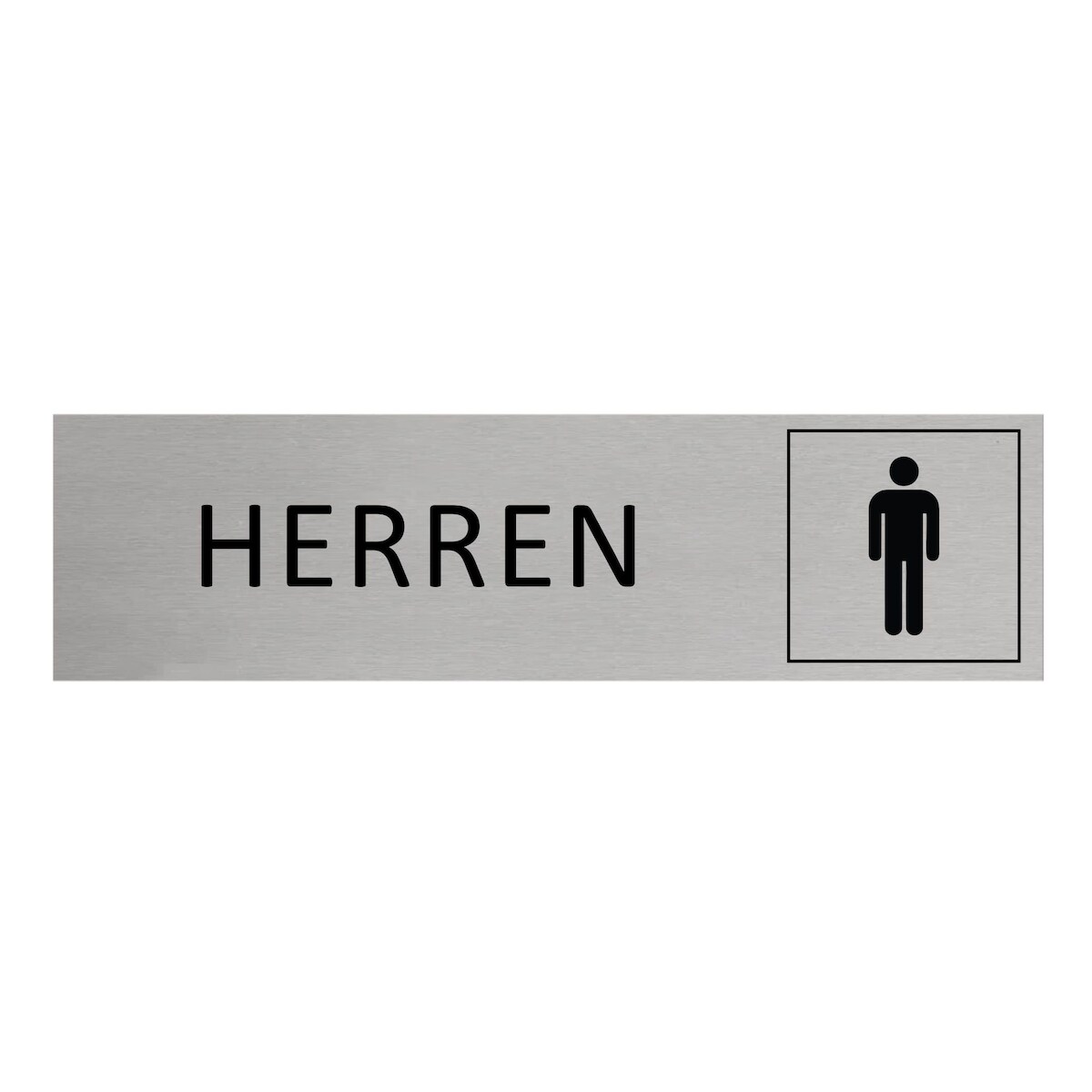 CombiCraft Aluminium Türschild Herren 165x45mm mit 3M-Tape zur Befestigung, einfache Kennzeichnung von Räumen und Bereichen Image