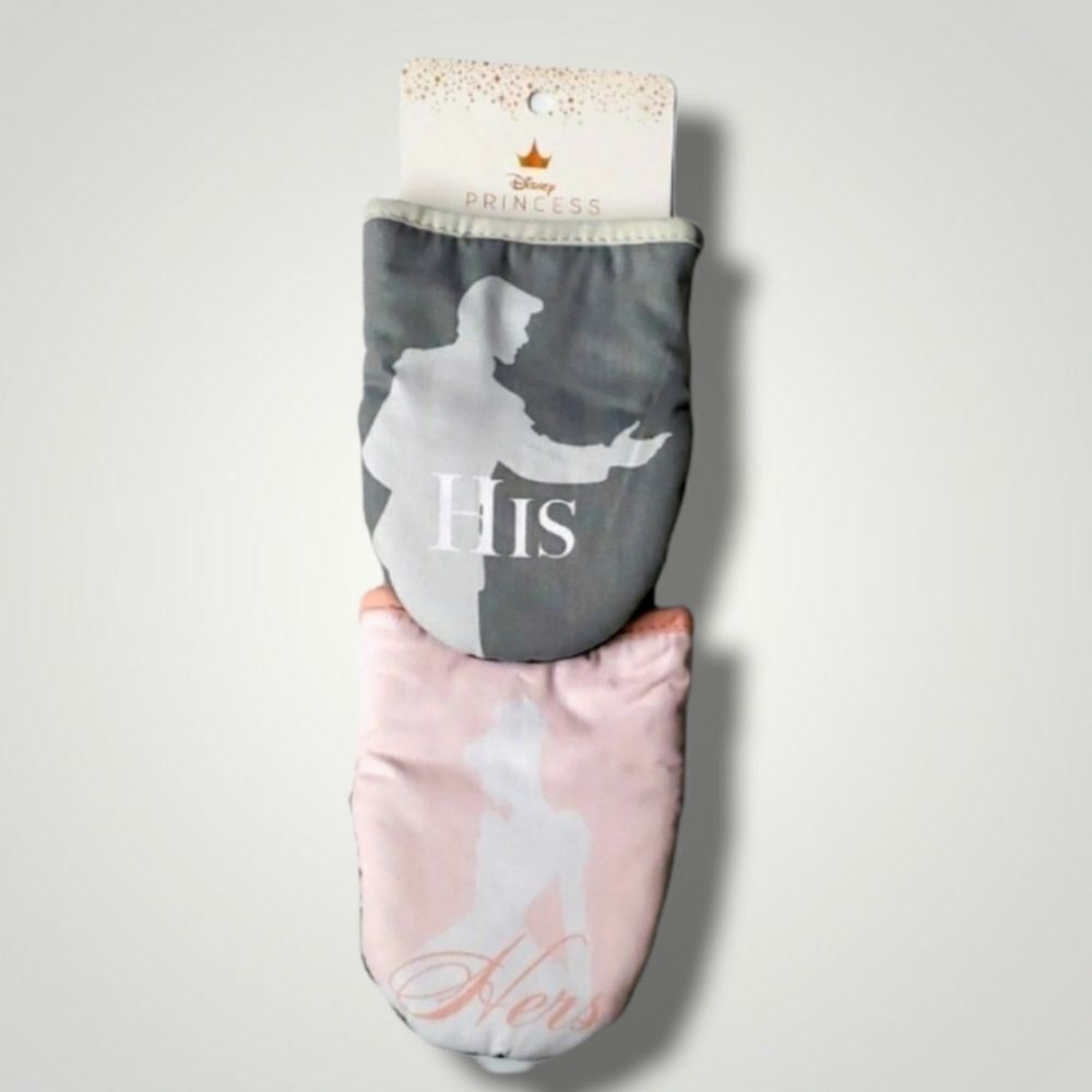 Disney Kitchen | Disney Cinderella Two Pack Of Oven Mitts Pink Grey, Nwot | Color: Gray/Pink | Size: Os
