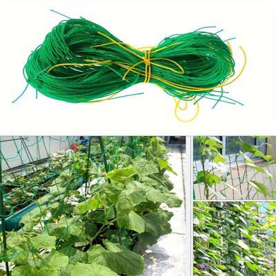 TEMU 2-pack Heavy-duty Pvc Garden Rattan Frame Net - Durable Support For Climbing Plants, Flowers, And Vegetables, , Weather-resistant Plastic Mesh Image